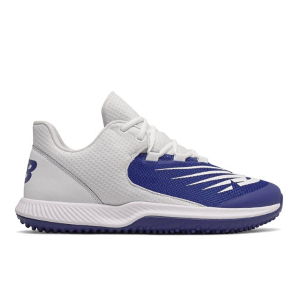 New Balance Men's White and Royal Blue Athletic Shoes